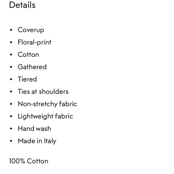 STELLA MCCARTNEY**Floral Tiered Dress Coverup**Small $610 - Picture 4 of 4